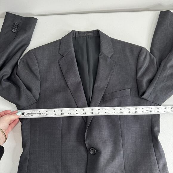 Hugo Boss Blazer Mens 36R Gray Wool Sharp3 Jam75 Suit Jacket Sport Coat Formal - Picture 9 of 16